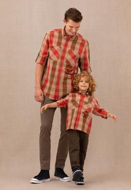 Erkek Kiremit Uzun Kollu Gömlek - 50272872014