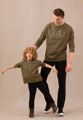 Erkek Haki Sweatshirt - 50270739031