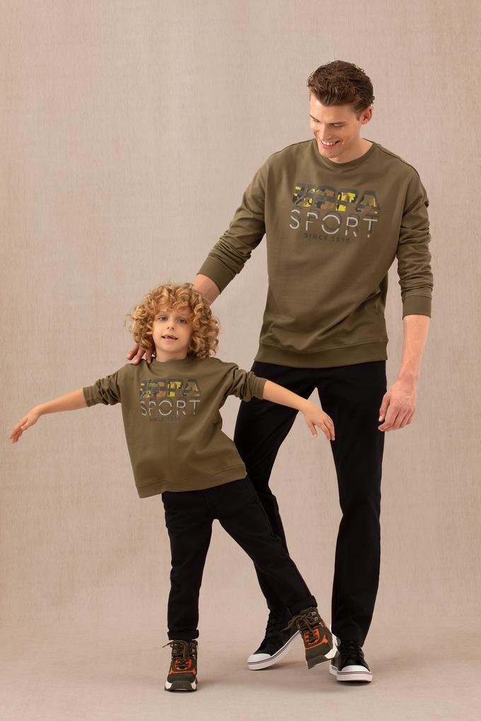 Erkek Haki Sweatshirt