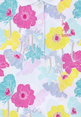 Kız Çocuk Beyaz Polo Yaka Kolsuz Tişört - 50263650001