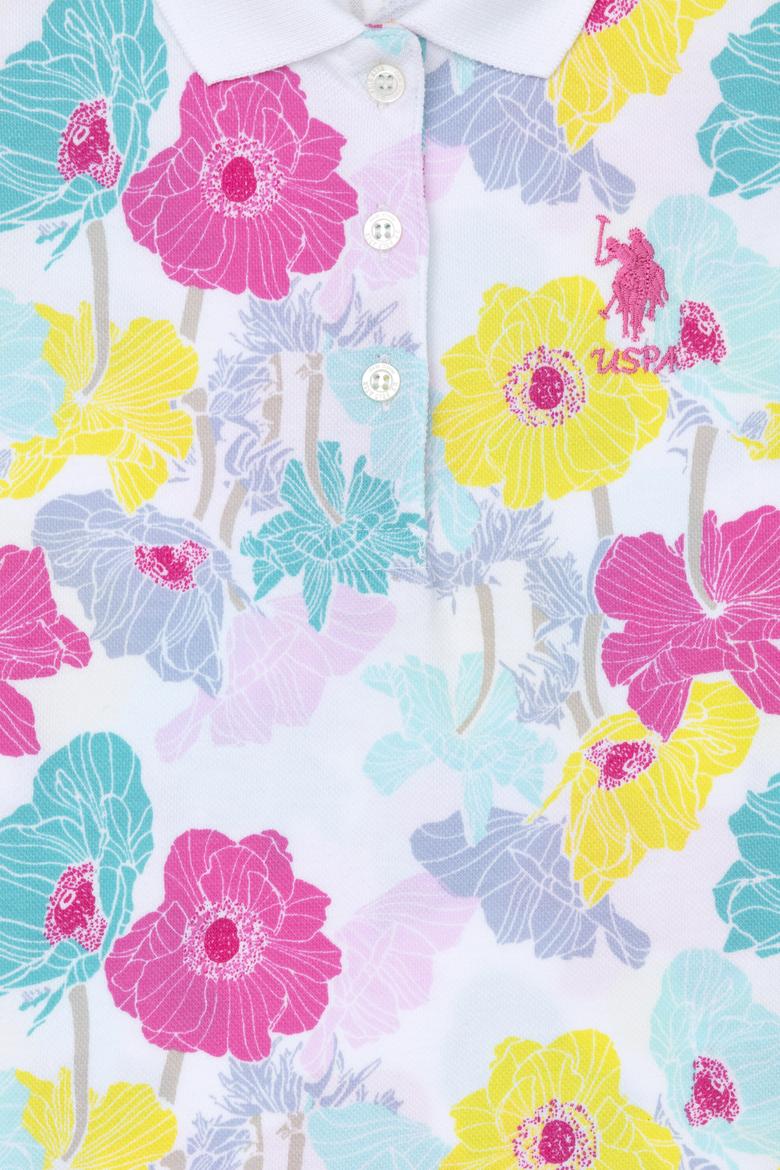 Kız Çocuk Beyaz Polo Yaka Kolsuz Tişört - 50263650001