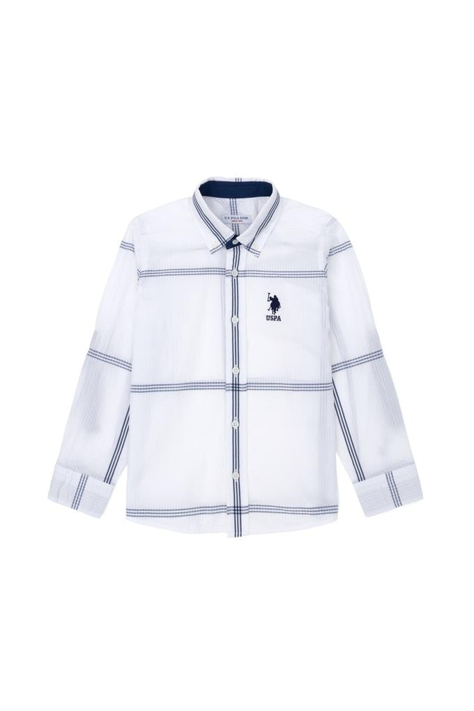 Erkek Çocuk Beyaz Uzun Kollu Gömlek