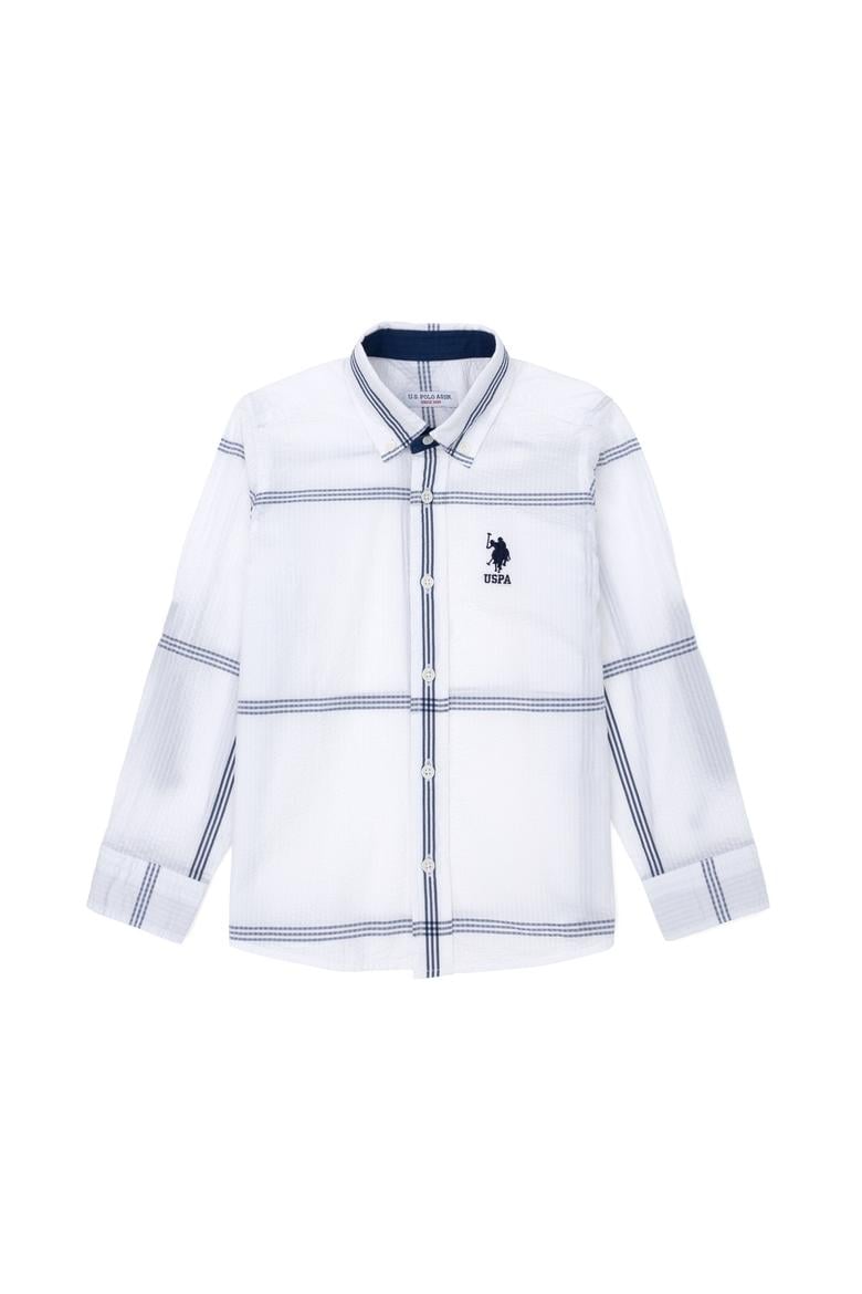 Erkek Çocuk Beyaz Uzun Kollu Gömlek