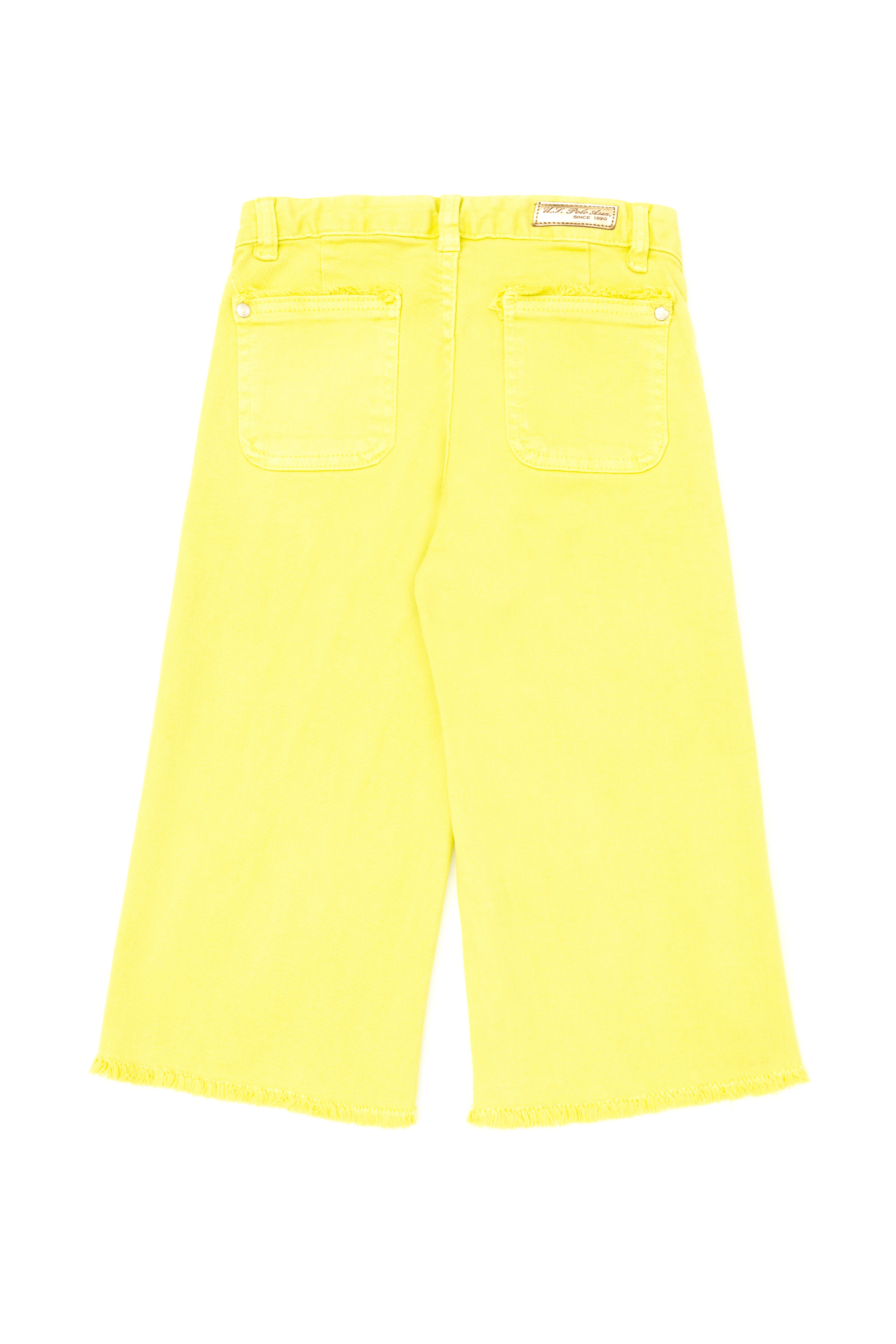 Kız Çocuk Neon Sarı Kanvas Pantolon - Image 3