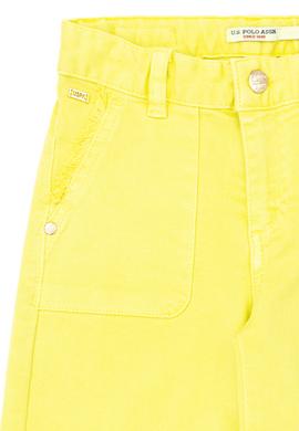 Kız Çocuk Neon Sarı Kanvas Pantolon - 50264079024