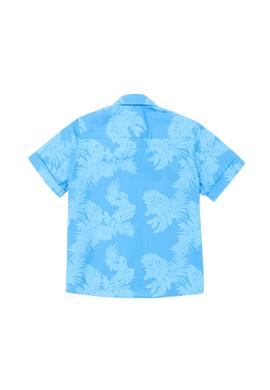 Erkek Çocuk Turkuaz Kısa Kollu Gömlek - 50263771035