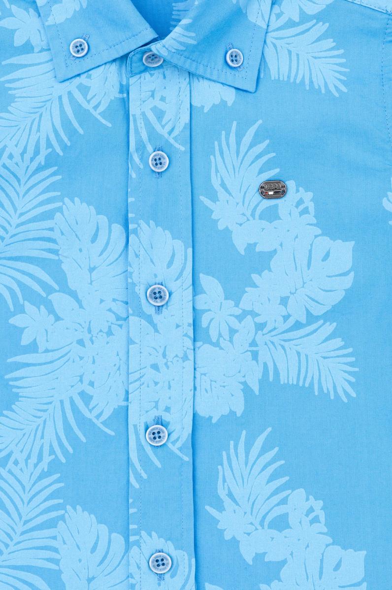 Erkek Çocuk Turkuaz Kısa Kollu Gömlek