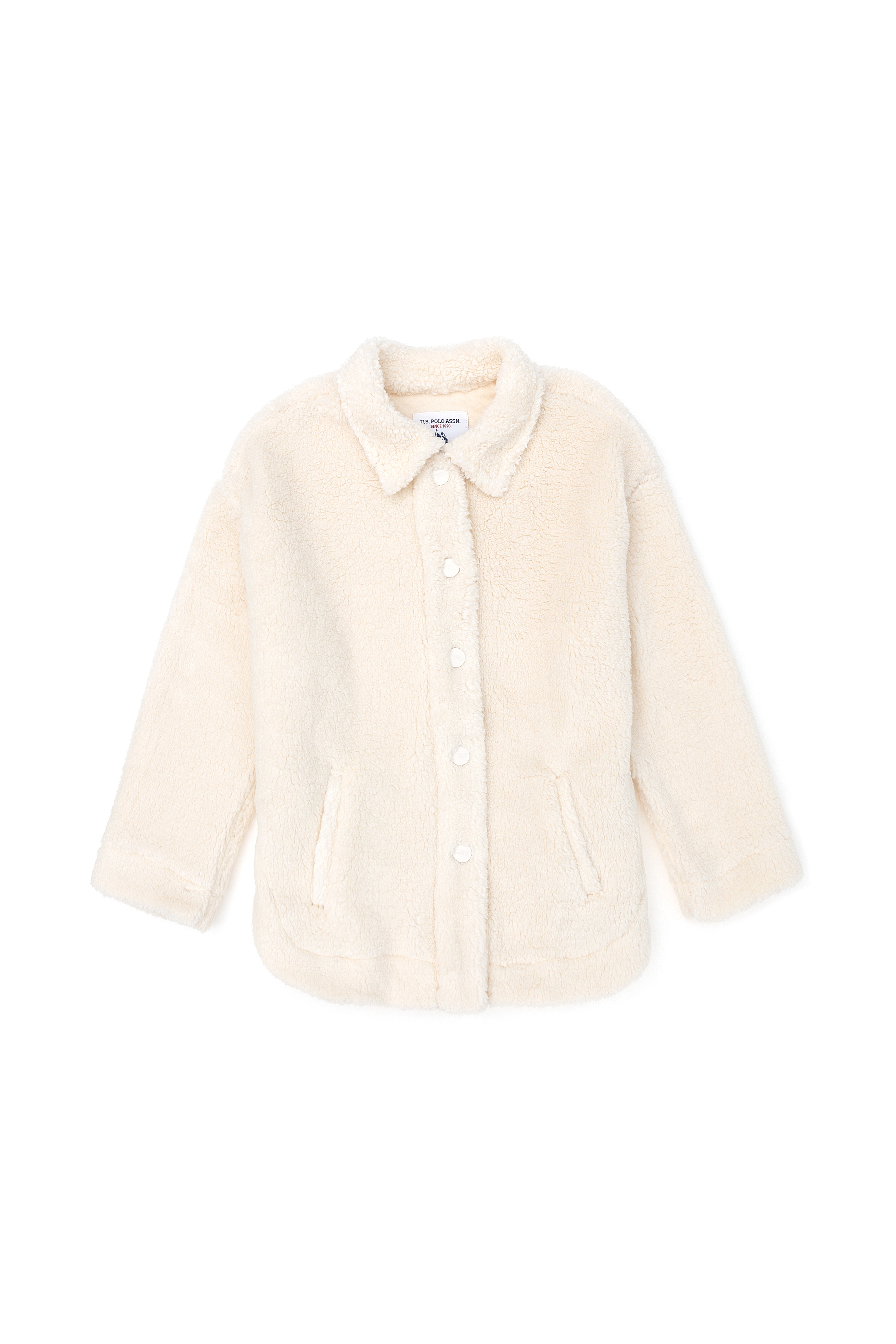 Kız Çocuk Taş Polo Yaka Sweatshirt - Image 2