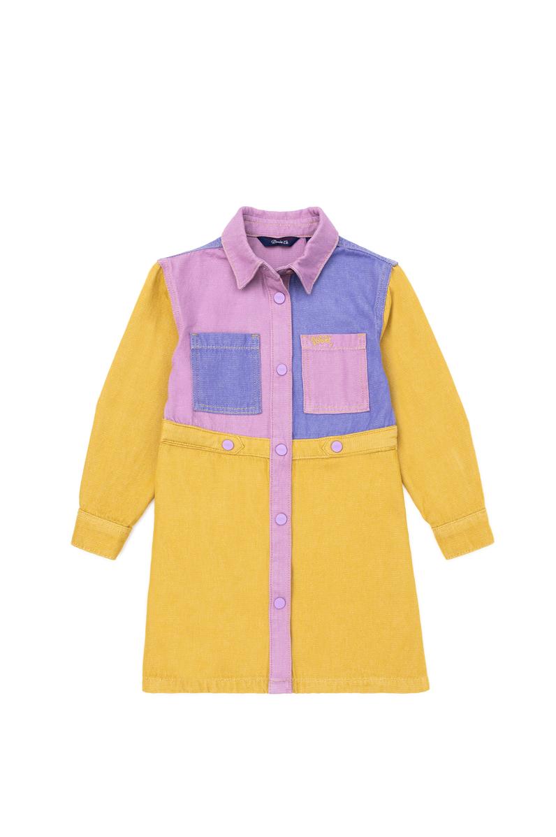 Kız Çocuk Çok Renkli Jean Elbise