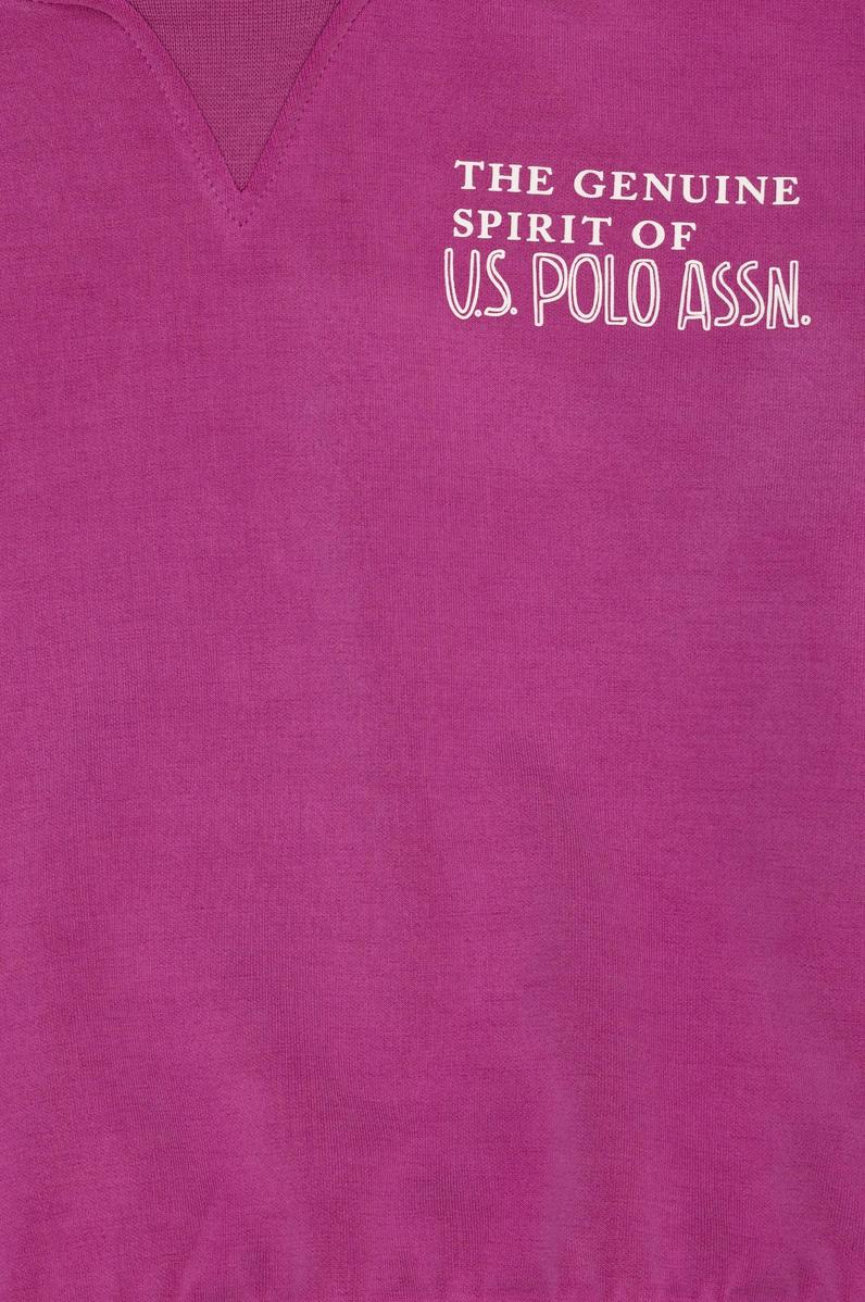 Kız Çocuk Menekşe Kapüşonlu Sweatshirt