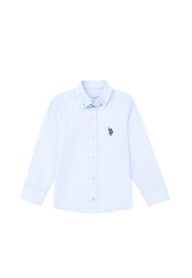 Erkek Çocuk Açık Mavi Uzun Kollu Basic Gömlek - 50277633033