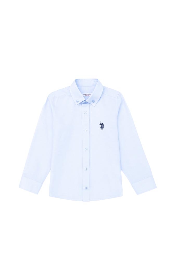 Erkek Çocuk Açık Mavi Uzun Kollu Basic Gömlek