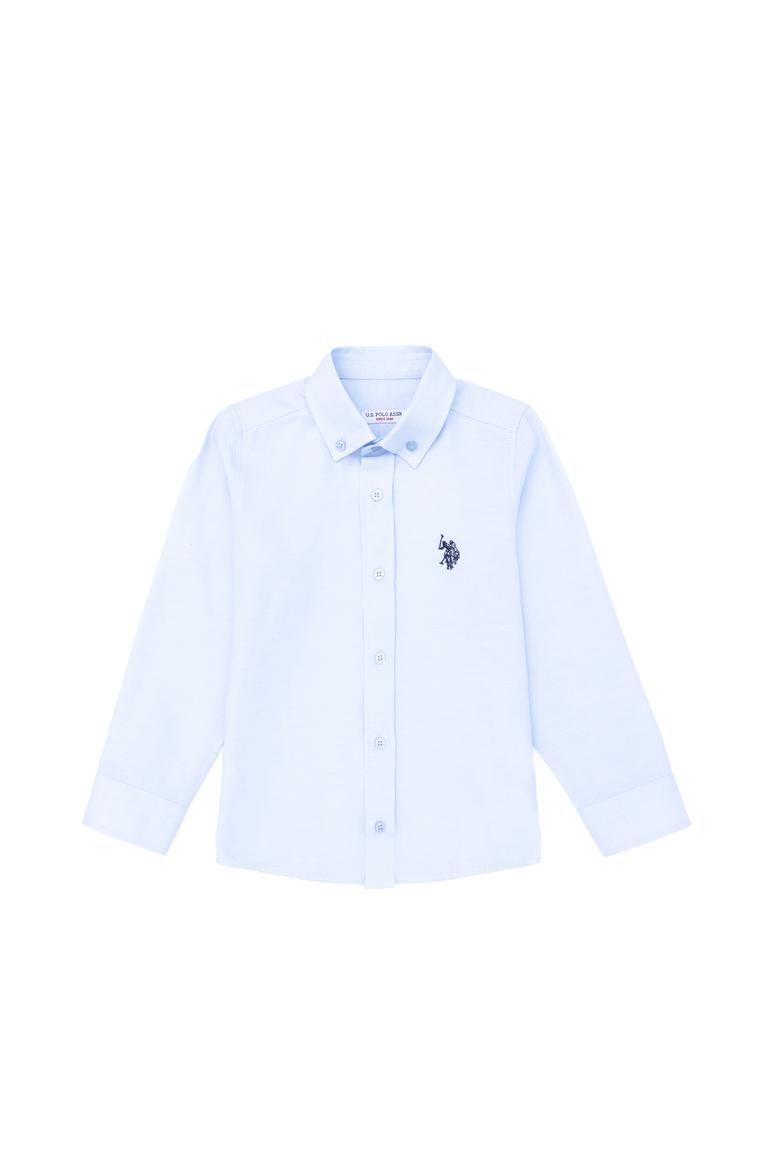 Erkek Çocuk Açık Mavi Uzun Kollu Basic Gömlek
