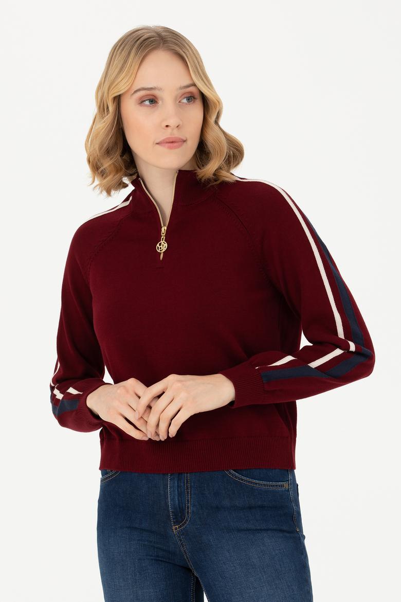 Kadın Bordo Kazak - 50277303005