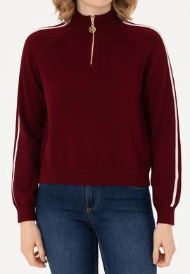 Kadın Bordo Kazak - 50277303005