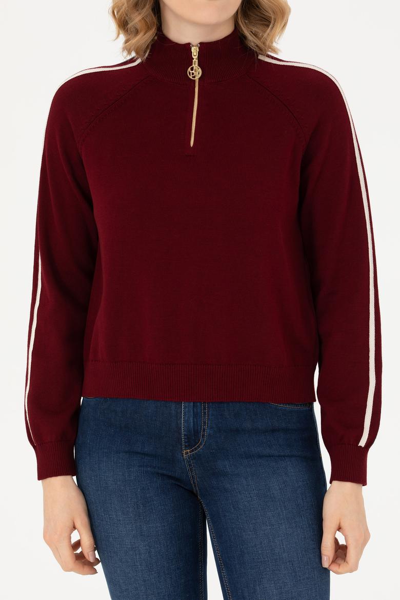 Kadın Bordo Kazak - 50277303005