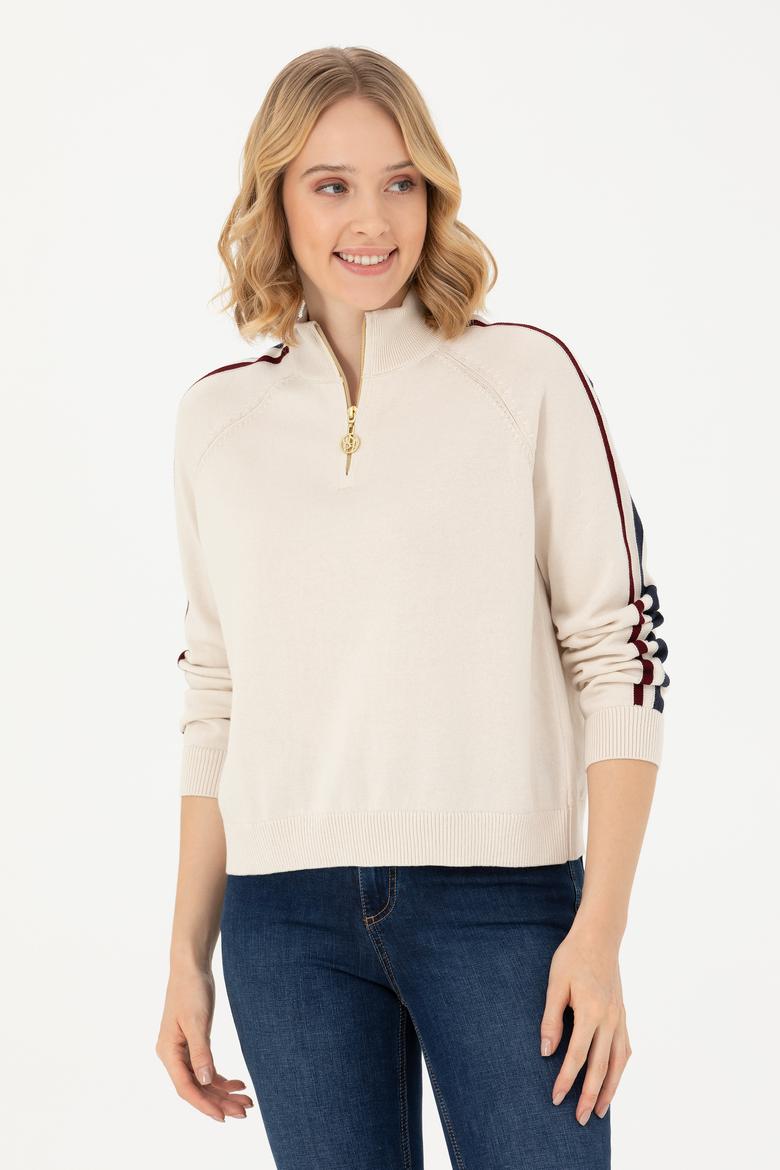 Kadın Krem Kazak - 50277303012