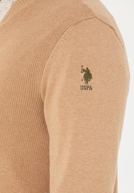 Erkek Kum Melanj Basic Triko Hırka - 50277107041