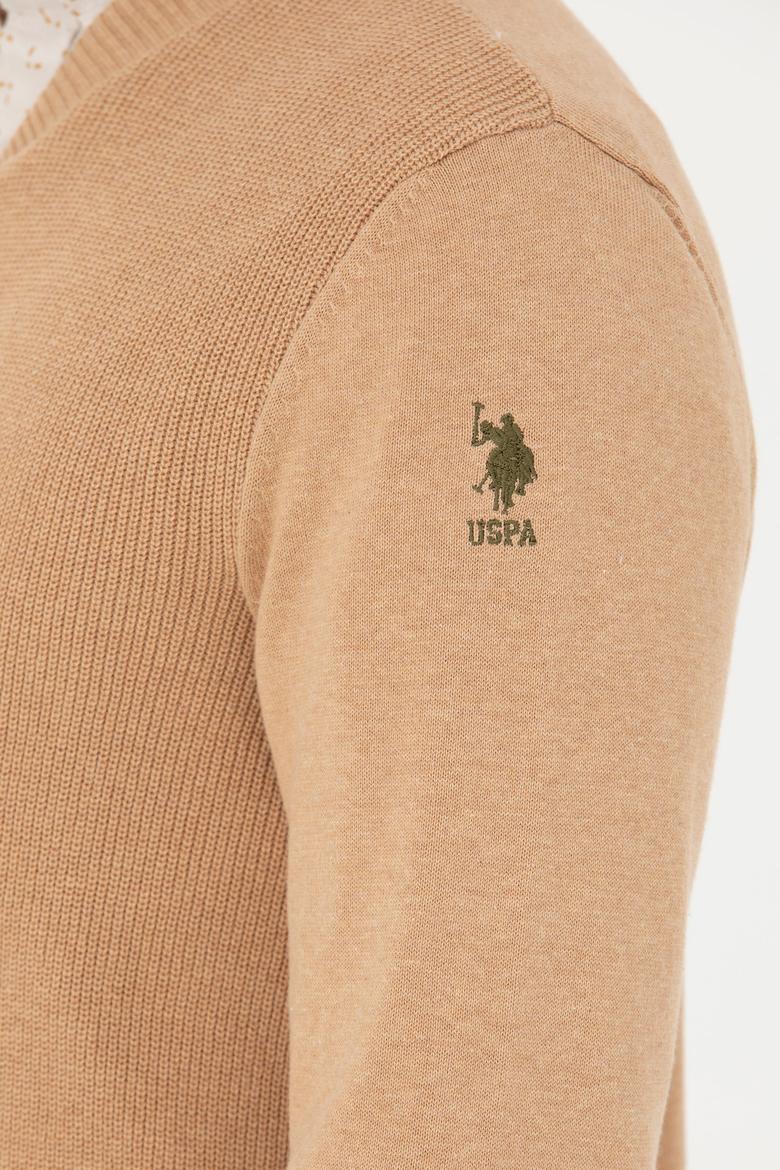 Erkek Kum Melanj Basic Triko Hırka - 50277107041