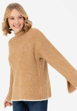 Kadın Kum Balıkçı Yaka Kazak - 50277261039