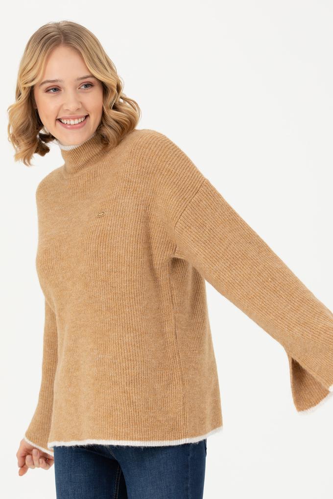 Kadın Kum Balıkçı Yaka Kazak