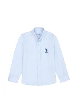 Erkek Çocuk Açık Mavi Uzun Kollu Basic Gömlek - 50271302021