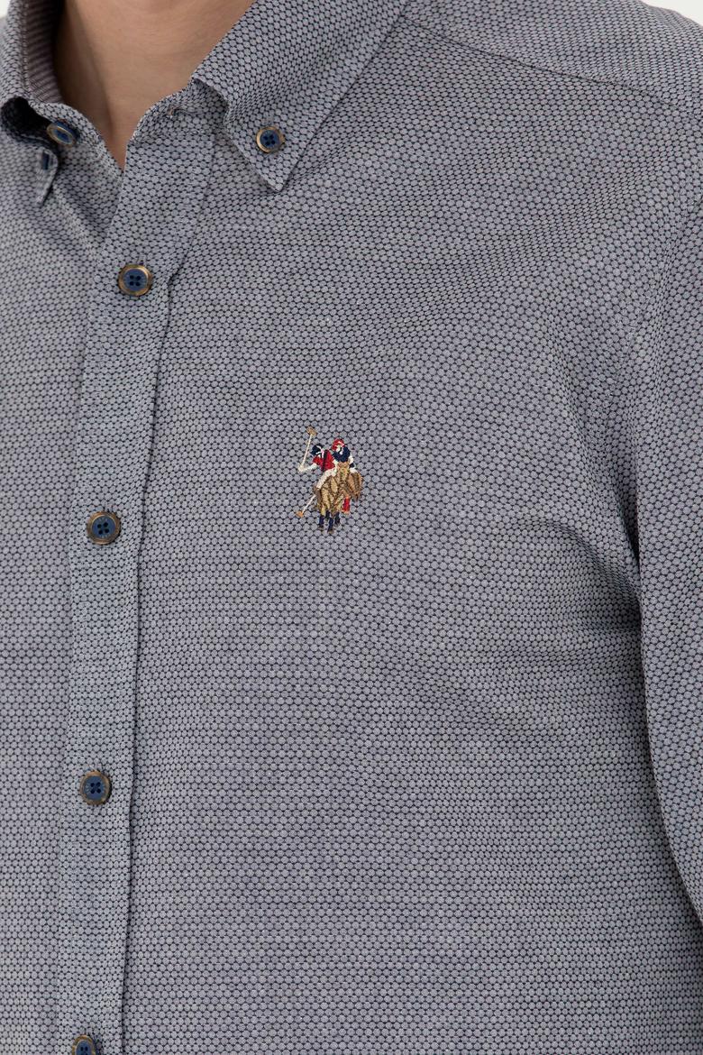 Erkek Lacivert Uzun Kollu Basic Gömlek - 50271292019