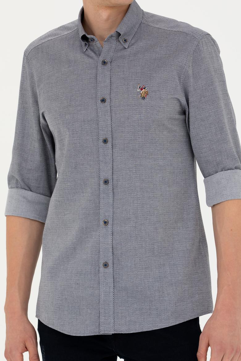 Erkek Lacivert Uzun Kollu Basic Gömlek - 50271292019