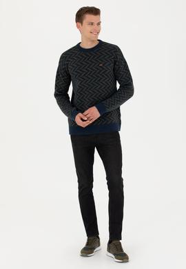 Erkek Lacivert Kazak - 50277076006