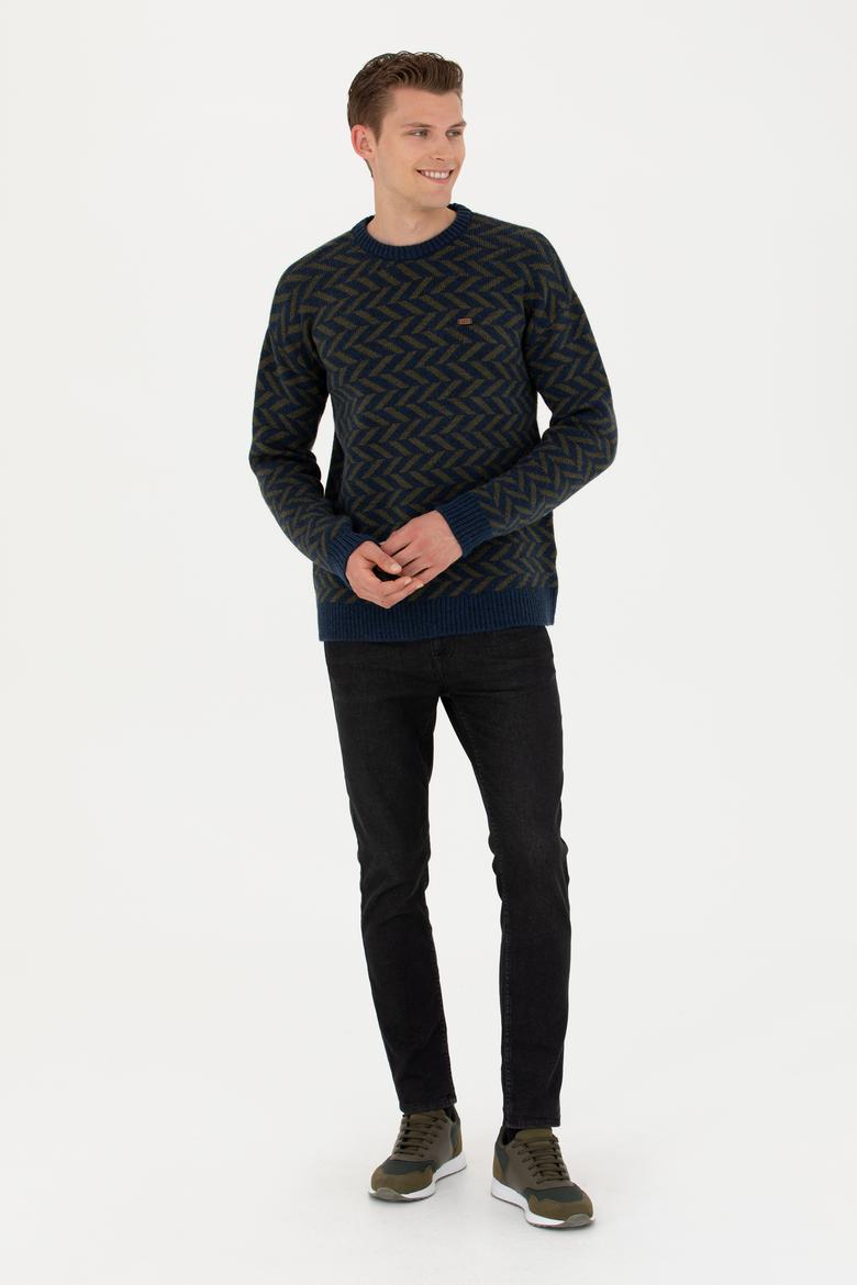 Erkek Lacivert Kazak - 50277076006