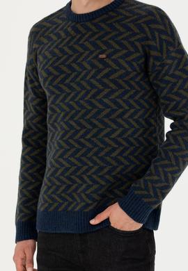 Erkek Lacivert Kazak - 50277076006