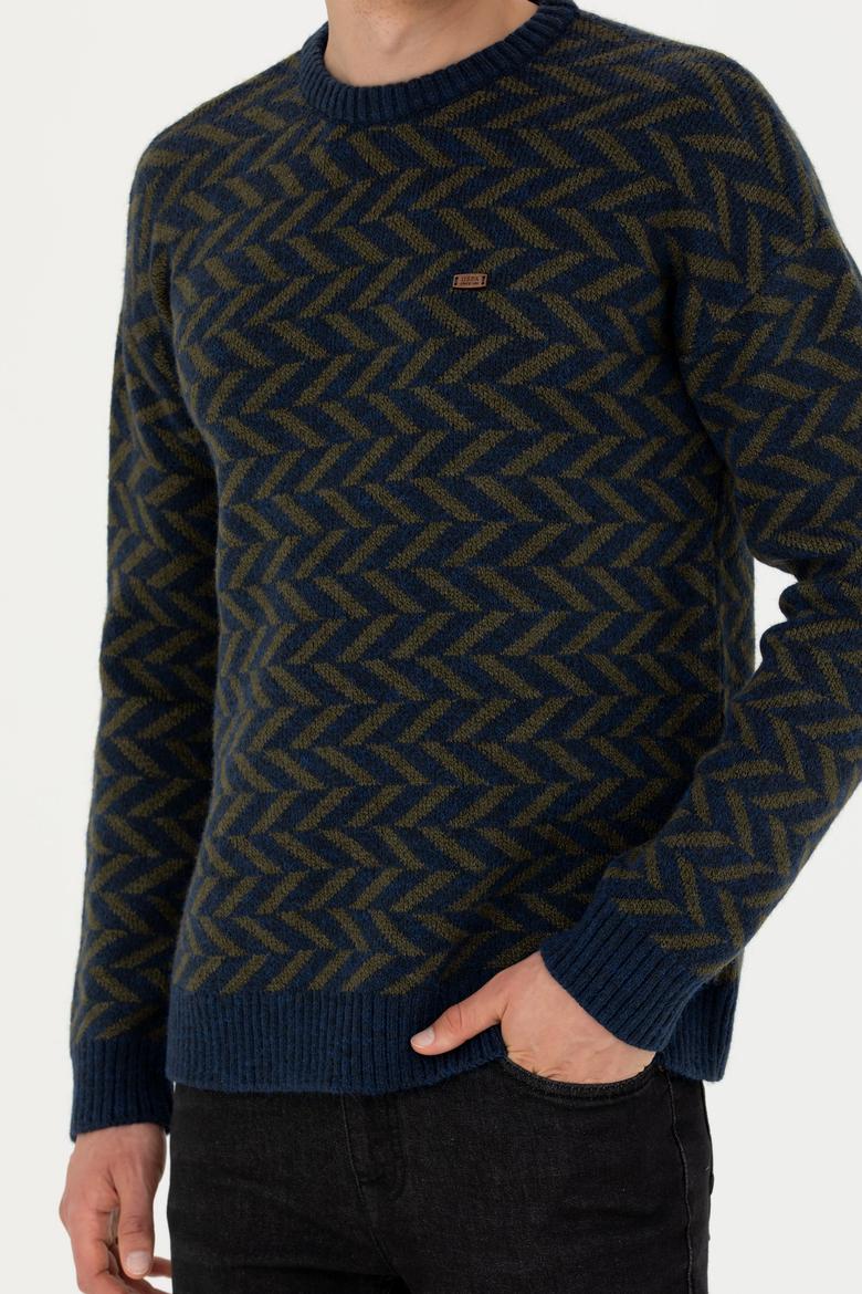 Erkek Lacivert Kazak - 50277076006