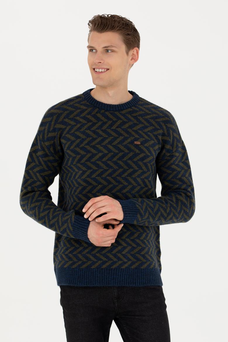 Erkek Lacivert Kazak