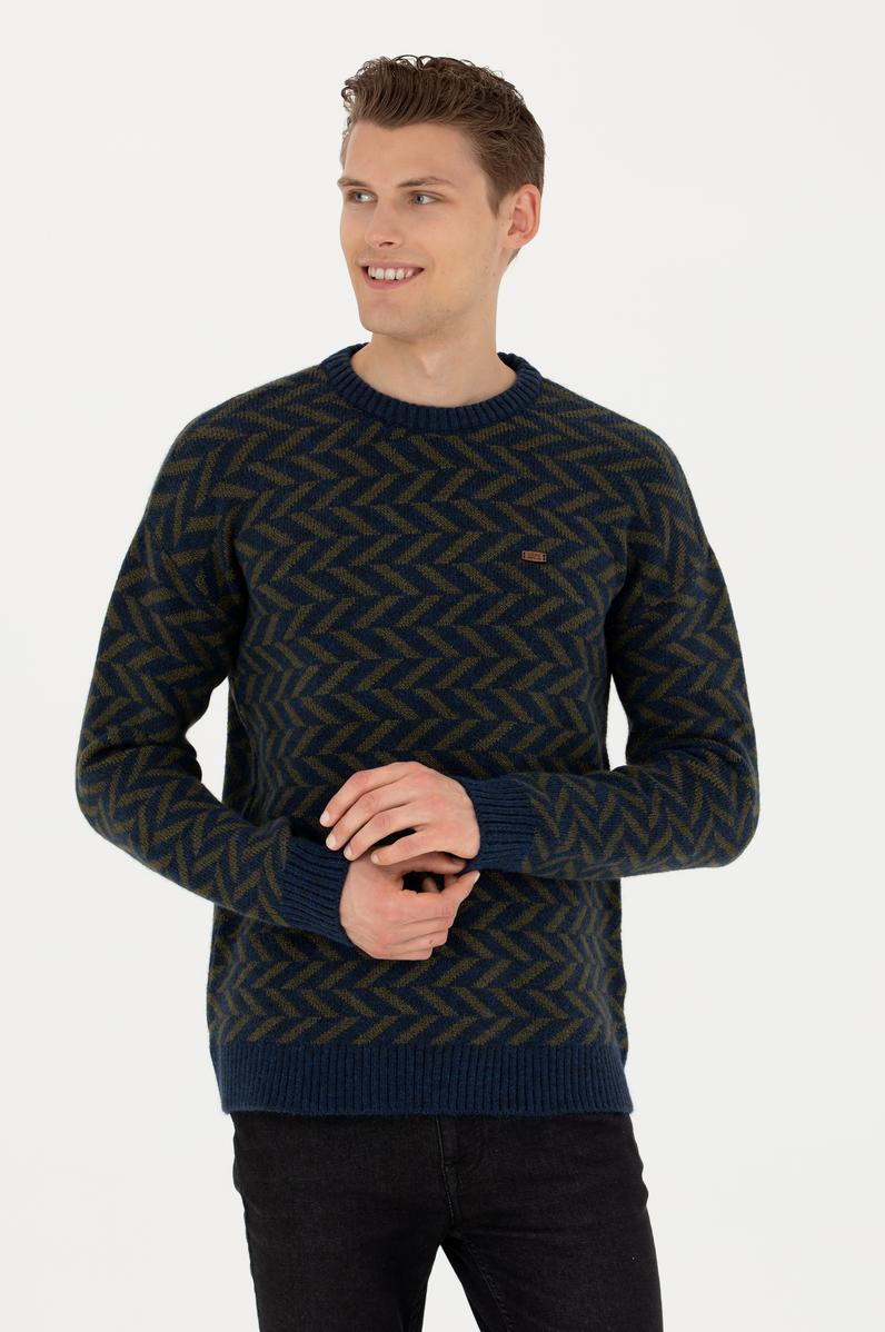 Erkek Lacivert Kazak