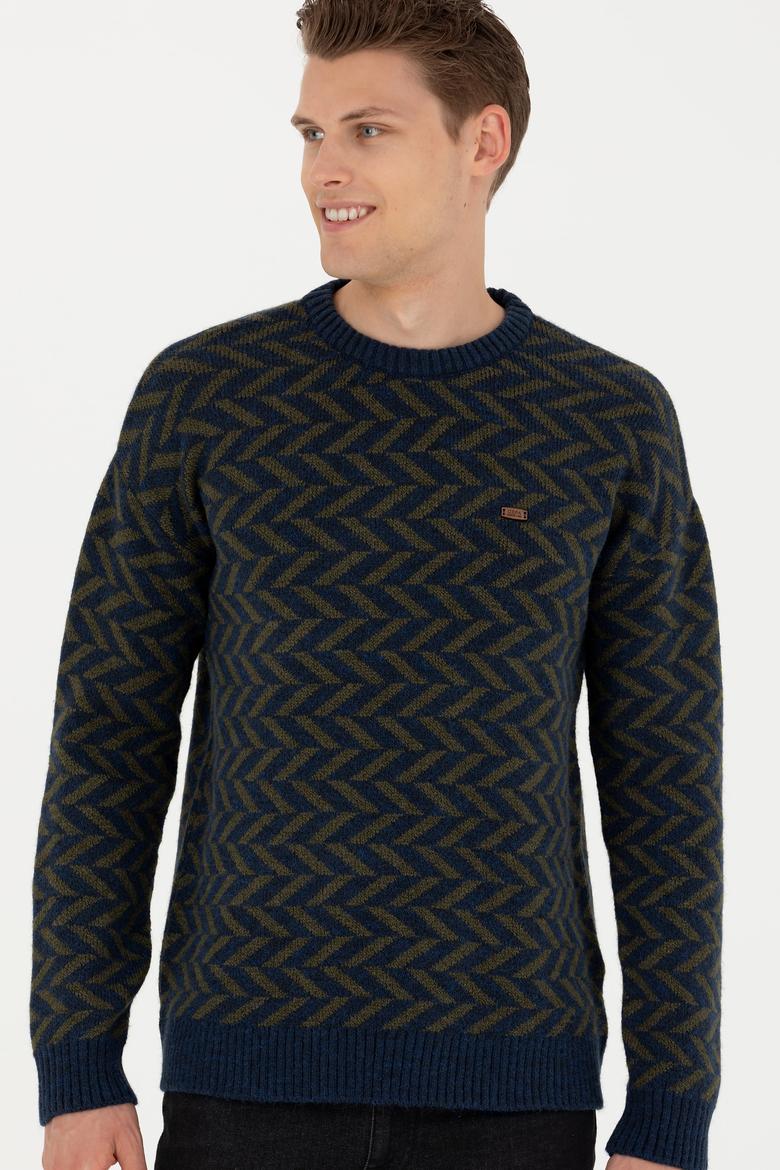 Erkek Lacivert Kazak - 50277076006