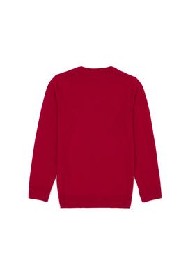 Kız Çocuk Kırmızı Basic V Yaka Kazak - 50275850052