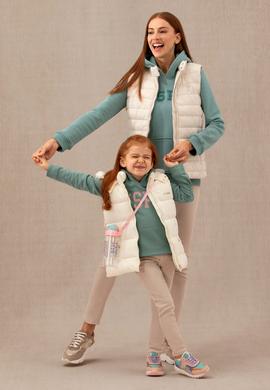 Kız Çocuk Krem Kapüşonlu Yelek - 50271549002