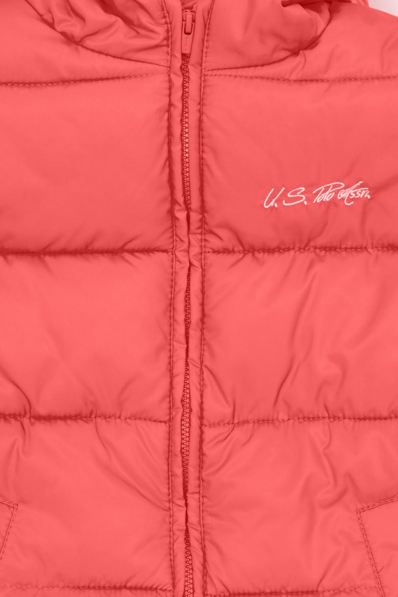 Kız Çocuk Açık Pembe Kapüşonlu Mont - 50269880022