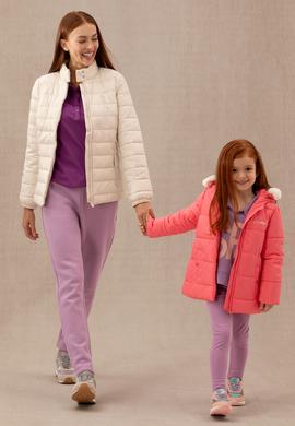 Kız Çocuk Açık Pembe Kapüşonlu Mont - 50269880022