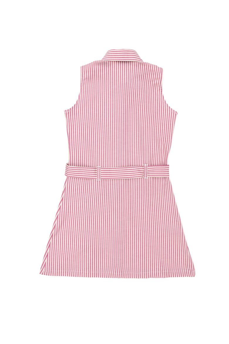 Kız Çocuk Pembe Kolsuz Dokuma Elbise - 50269731003