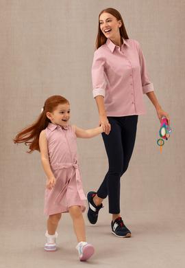 Kız Çocuk Pembe Kolsuz Dokuma Elbise - 50269731003