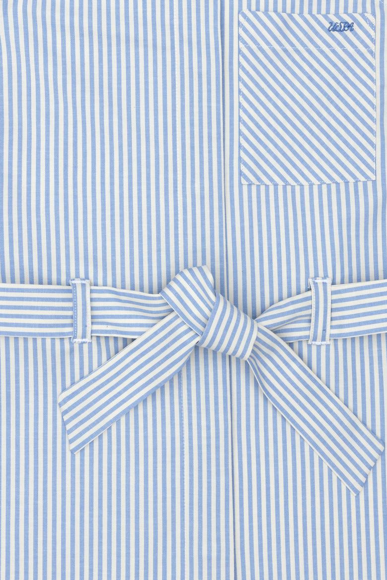 Kız Çocuk Mavi Kolsuz Dokuma Elbise - 50269731018