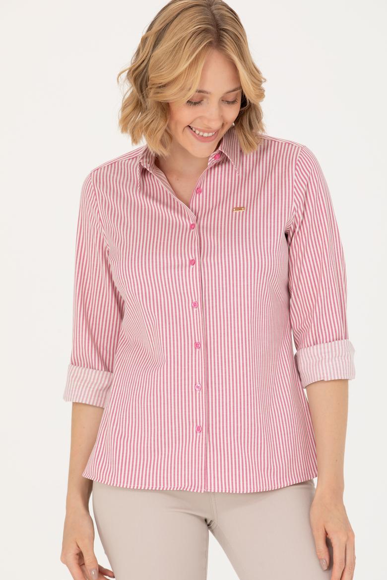 Kadın Pembe Uzun Kollu Gömlek - 50266204004