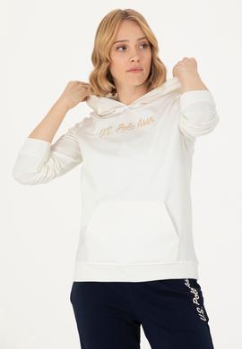 Kadın Ekru Kapüşonlu Sweatshirt - 50276015016