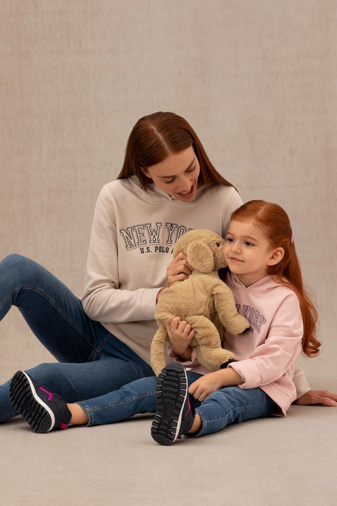 Kadın Krem Kapüşonlu Sweatshirt