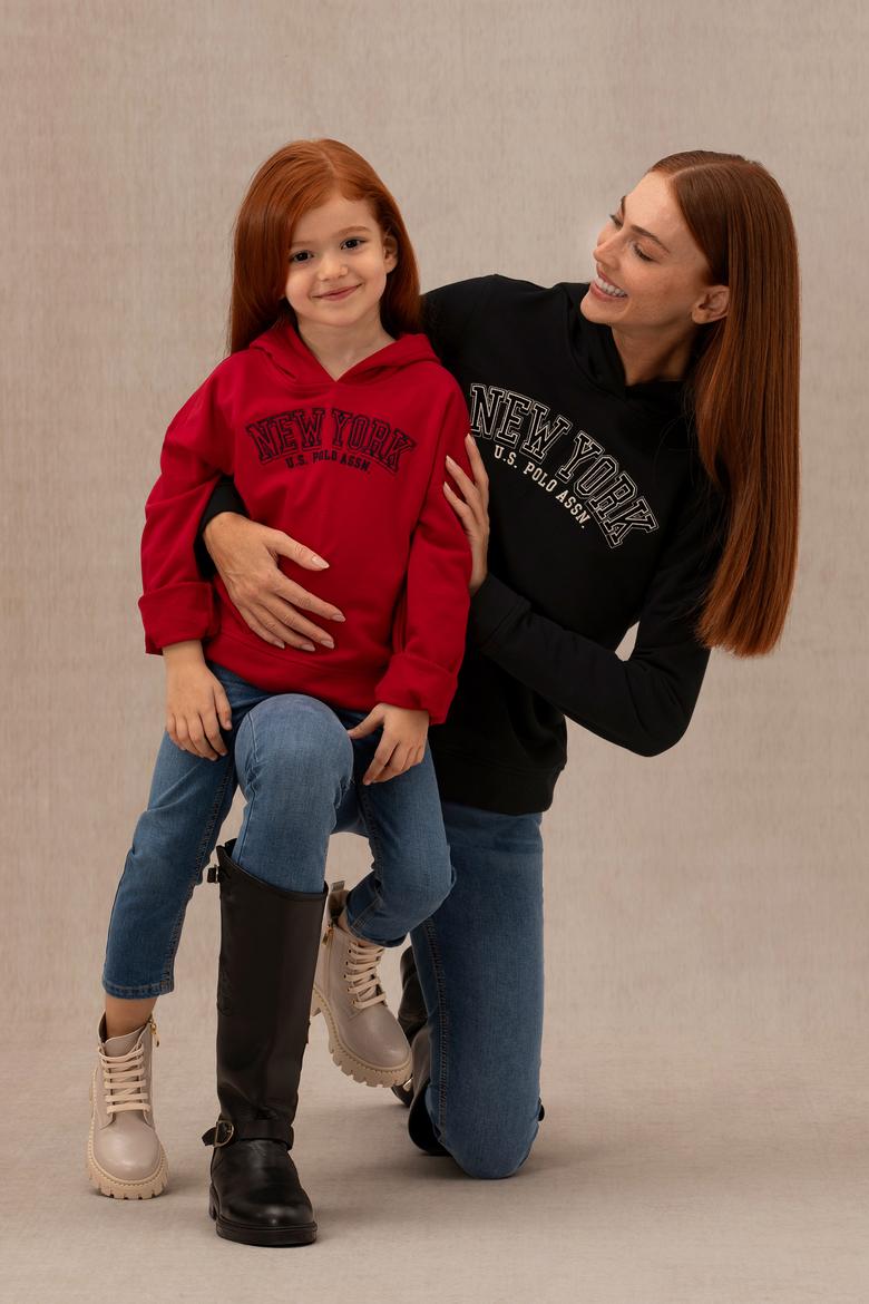 Kadın Siyah Kapüşonlu Sweatshirt