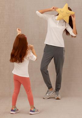 Kadın Ekru Basic Polo Yaka Sweatshirt - 50276160062