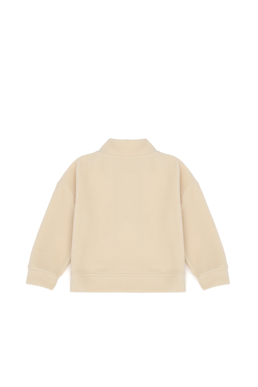 Kız Çocuk Krem Polarlı Polo Yaka Sweatshirt