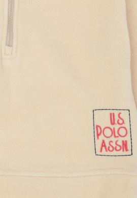 Kız Çocuk Krem Polarlı Polo Yaka Sweatshirt - 50276917012