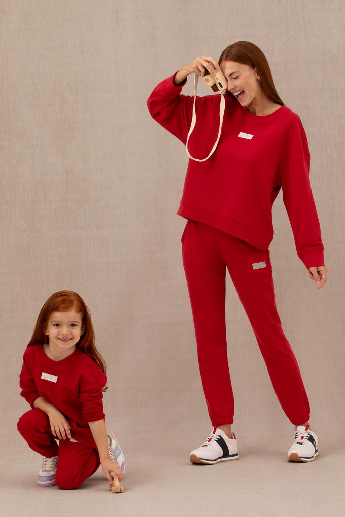 Kadın Kırmızı Eşofman Altı